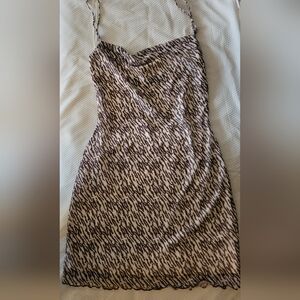 Cotton Candy LA Brown and White Mini Dress